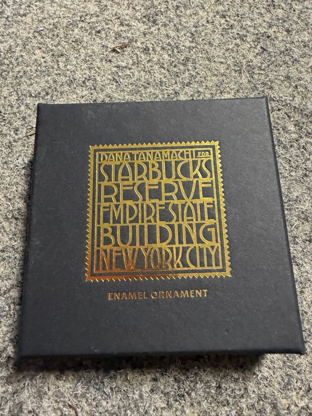 Starbucks Reserve Gold and Black Enamel Ornament
